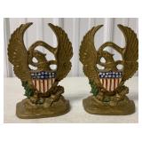 cast iron eagle bookends