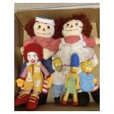Ronald McDonald, Simpsons and Raggedy Ann