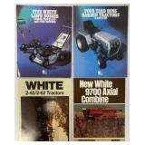 4 White brochures-combine, tractors, mowers,