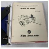 Binder of New Holland service, operating manuals