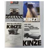 4 Kinze/Allis-Chalmers brochures-gleaner combine,
