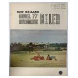 New Holland model 77 Automatic Baler brochure
