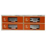 4 Lionel Cars-Baggage/Coach/Dome/Obeservation