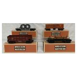 (4) Lionel Hopper/Stock/Flat Log Cars