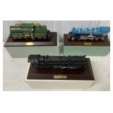 3 Avon Resin Locomotive Displays