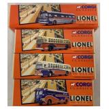 (4) Corgi Classics/Lionel City Buses