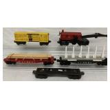 (5) Lionel Train pcs-Boxcar/Flat car/Shovel