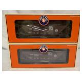 (2) Lionel Four Bay Hopper Cars No. 1 & No. 2