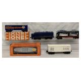 5 Lionel pcs-Boxcar/Dummy/Boat Loader/Bank