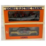 (2) Lionel Flatcars w/ Farm Tractors