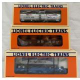 (3) Lionel O gauge Gondola/Flatcar/Tank Cars