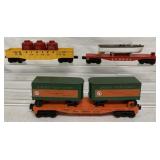 3 Lionel pcs-Flat Beds/Rail Cars