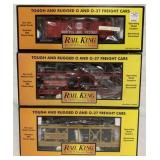 (3) Rail-King pcs-Auto Carriers & Caboose