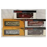 5 Lionel pcs-Ramp Car/Passenger Car/Caboose