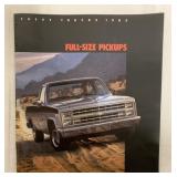 40+ 1985 Chevy Full Size Pickups Brochures