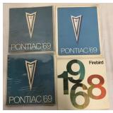 4 1968 & 1969 Pontiac & Firebird Brochures