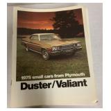 40+ 1975 Plymouth Duster & Valiant brochures