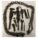 11 pcs-Chain Adjustable Wrenches/Glass Cutters