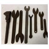 8 Asst. Wrenches-Adjustable, Spanner, others