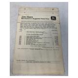John Deere 4520 Tractor Suggested Price Sticker