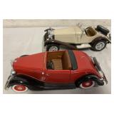 2 Die Cast Cars Ford Roadster by Solido and