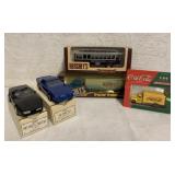 Lot of 5-Hershey Truck and Trolley, Coca-Cola