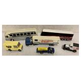 Lot of 6 Buses and Trucks-Ertl, Winross, & more
