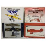 4 Collector Airplanes-Army, Texaco, Earhart, more