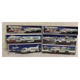 Lot of 6 Hess Trucks Space Shuttle,Helicopter,&