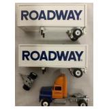 Roadway Express Tandem Rig with Converter Dolly