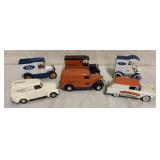 6 Die Cast Advertising Banks by Ertl and Liberty