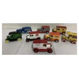 8 Die Cast Advertising Banks by Ertl and Liberty