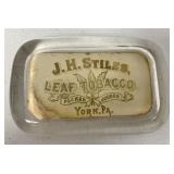 J. H. Stiles Leaf Tobacco York, PA paperweight