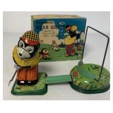 T.P.S. Mechanical Bear Golfer in box