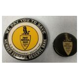 First National Bank York tape measure & bank