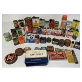 lot of 40+ tins in tub