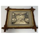 framed photo of Hanover Church interior