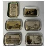 6 York, PA paperweights