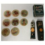 ice cream Dixie lids, Bex Rub and Ingersoll box