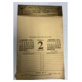 L.J. Allen York, PA 1934 calendar pad & holder