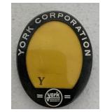 York Corporation employee ID badge