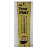 Say Pepsi Please Metal Thermometer