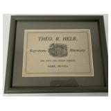 Theo. R.Helb York PA Keystone Brewery Adv.