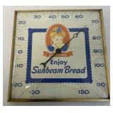 Sunbeam Bread Girl Metal Thermometer