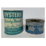 Quinby Brand & Jones Bros. Oyster tins