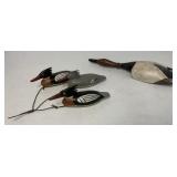 Bob Booth signed dead duck and mini decoys