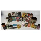 25+ advertising tins and containers