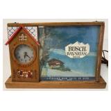 Busch Bavarian Beer Light w/ Clock