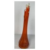 Mid Century Modern Amberina swung vase