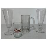 (4) Anheuser Busch/Bevo Beer Glasses/Mug